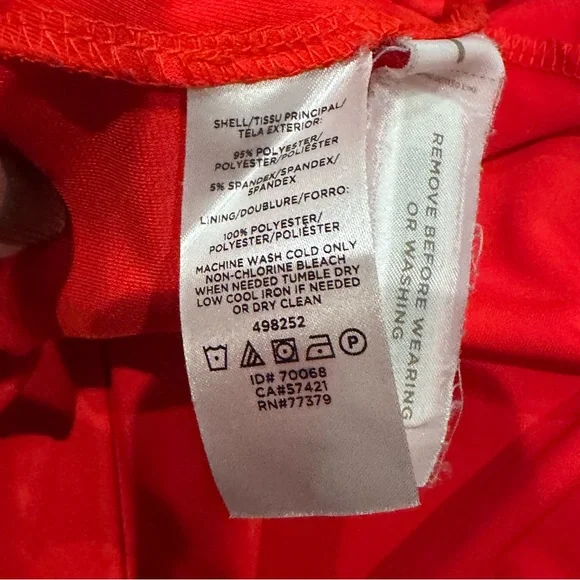 Ann Taylor Vibrant Red Twist Matte Jersey Flare Dress Women’s Small - Picture 4 of 5